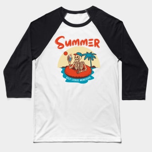 Skull Float Summer Bash Baseball T-Shirt